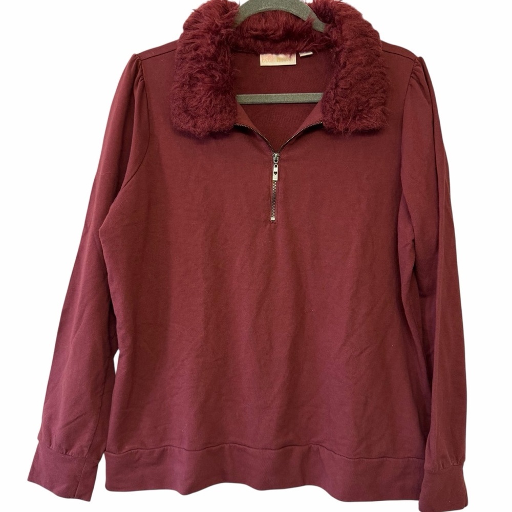 Belle by Kim Gravel Faux Fur Sweatshirt